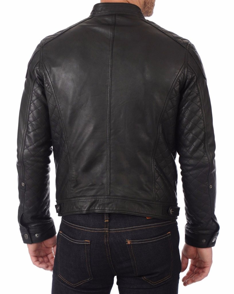 Chaqueta de Cuero Negro Ref LCHL101