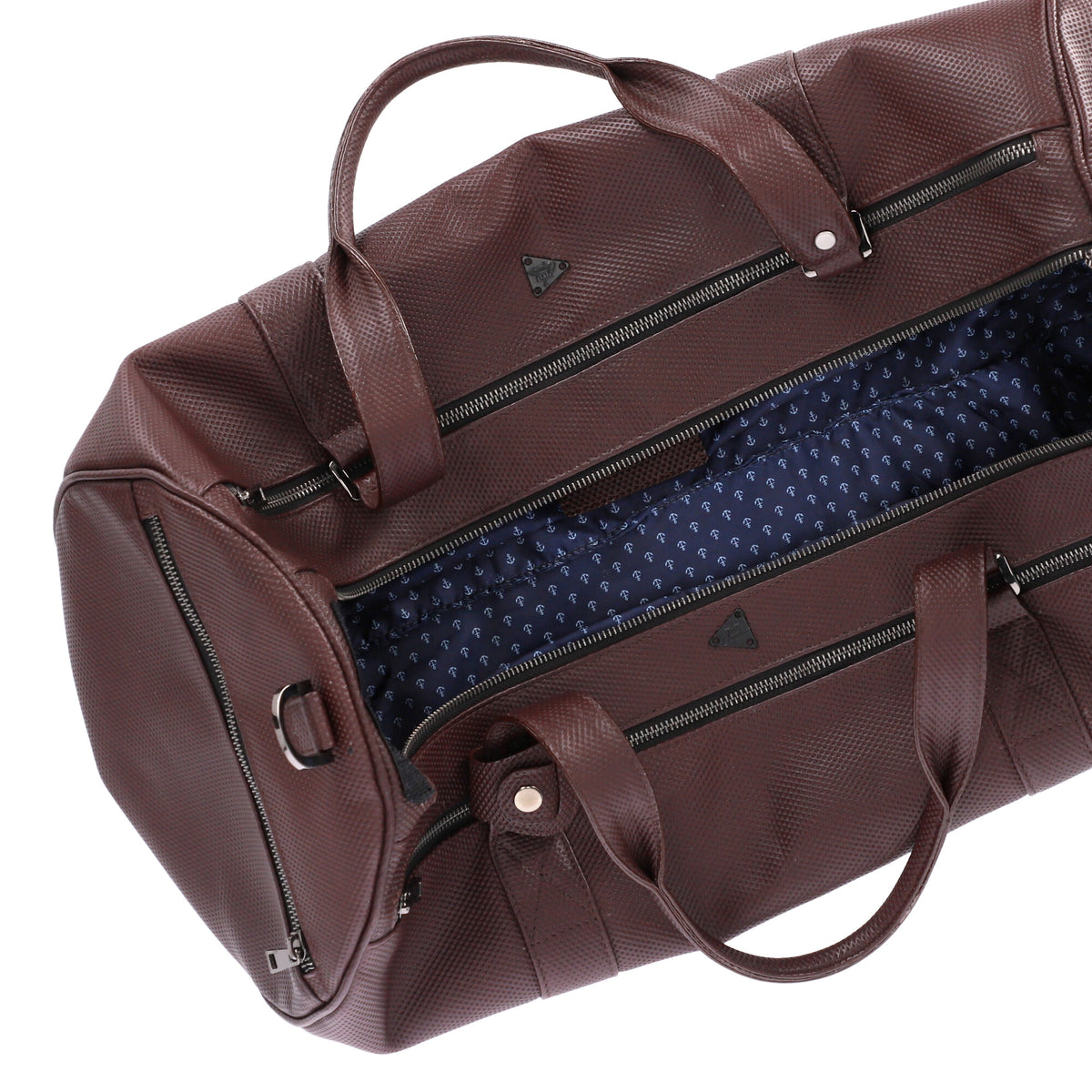 Duffle en Cuero Esterillado Viatge Café