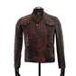 Chaqueta en Cuero Envejecido Negro Base Rojo LCHL30