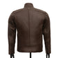 Chaqueta en Cuero Envejecido Cafe LCHL31