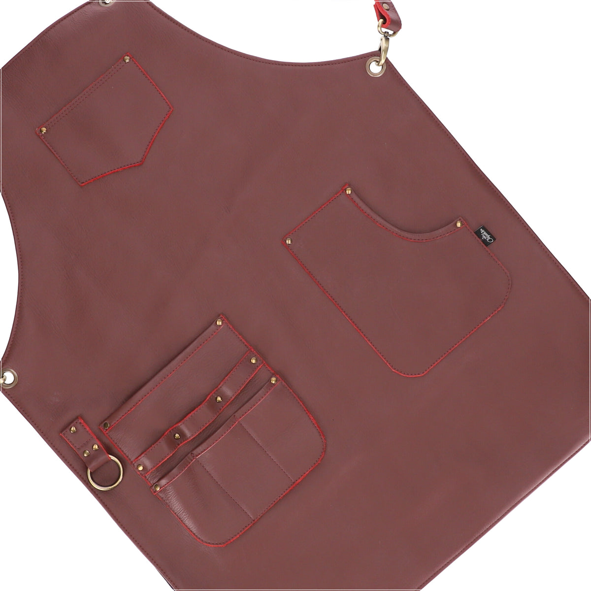 Delantal en Cuero Doble Faz Cuero y Jean Marca La Chaqueteria