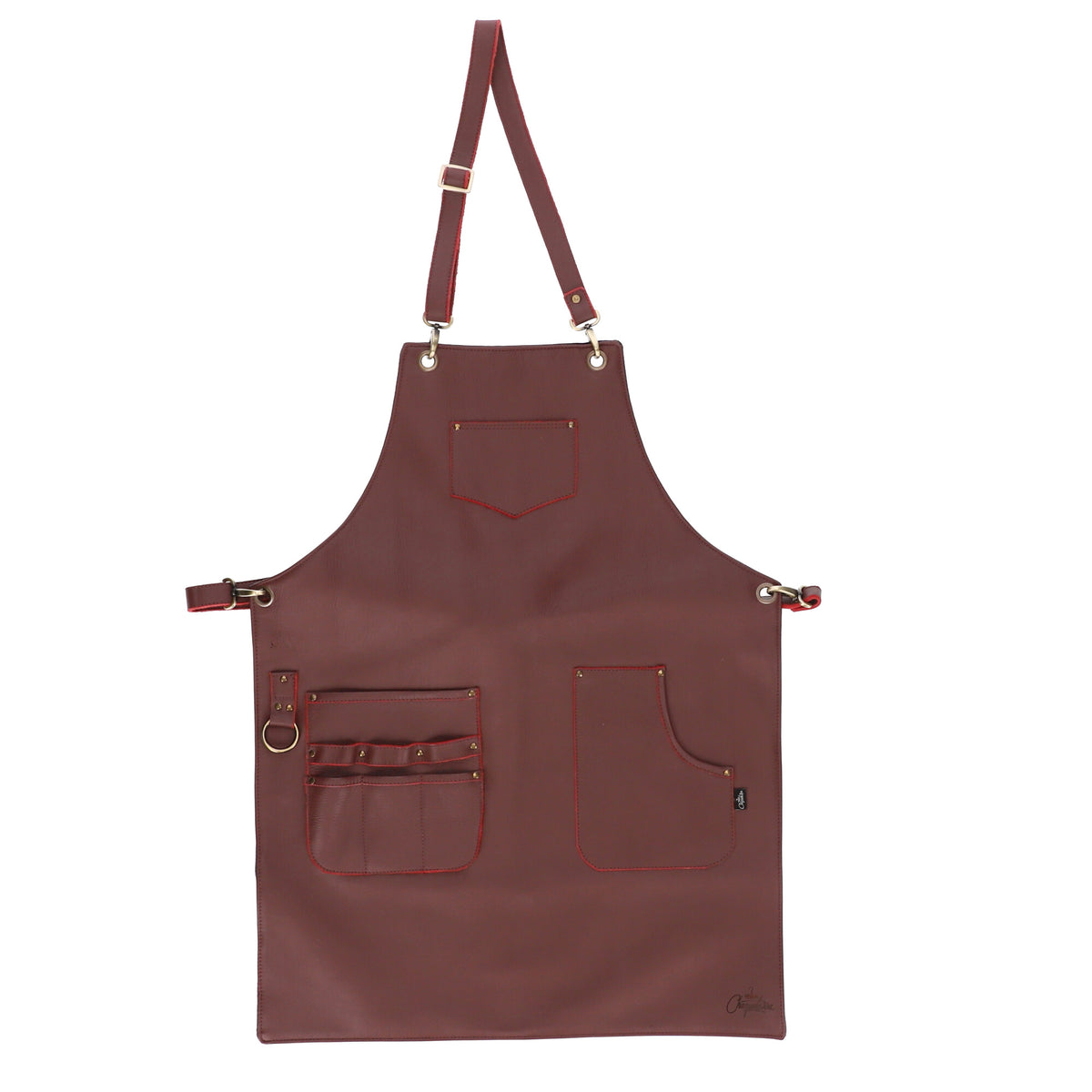 Delantal en Cuero Doble Faz Cuero y Jean Marca La Chaqueteria