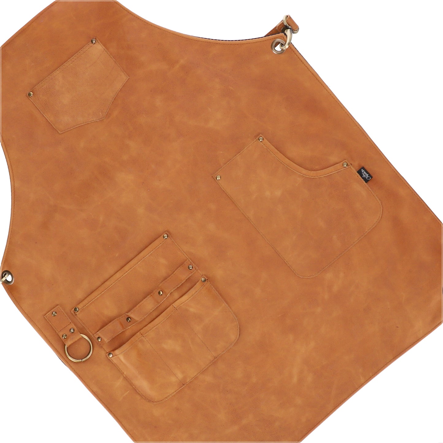 Delantal en Cuero Doble Faz Cuero y Jean Marca La Chaqueteria