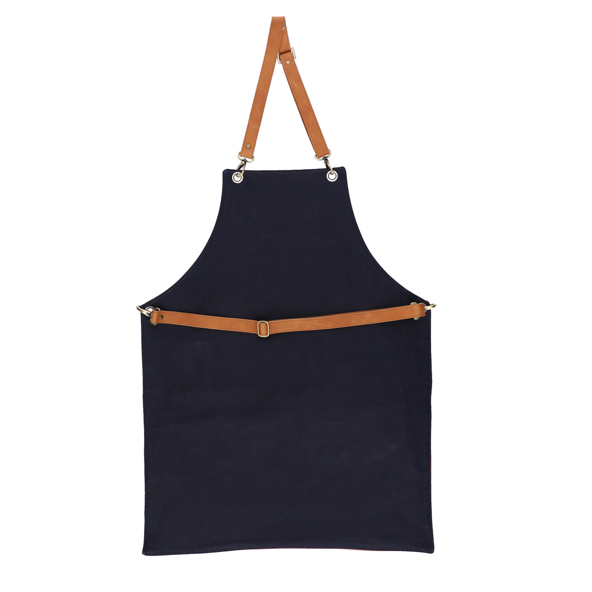 Delantal en Cuero Doble Faz Cuero y Jean Marca La Chaqueteria