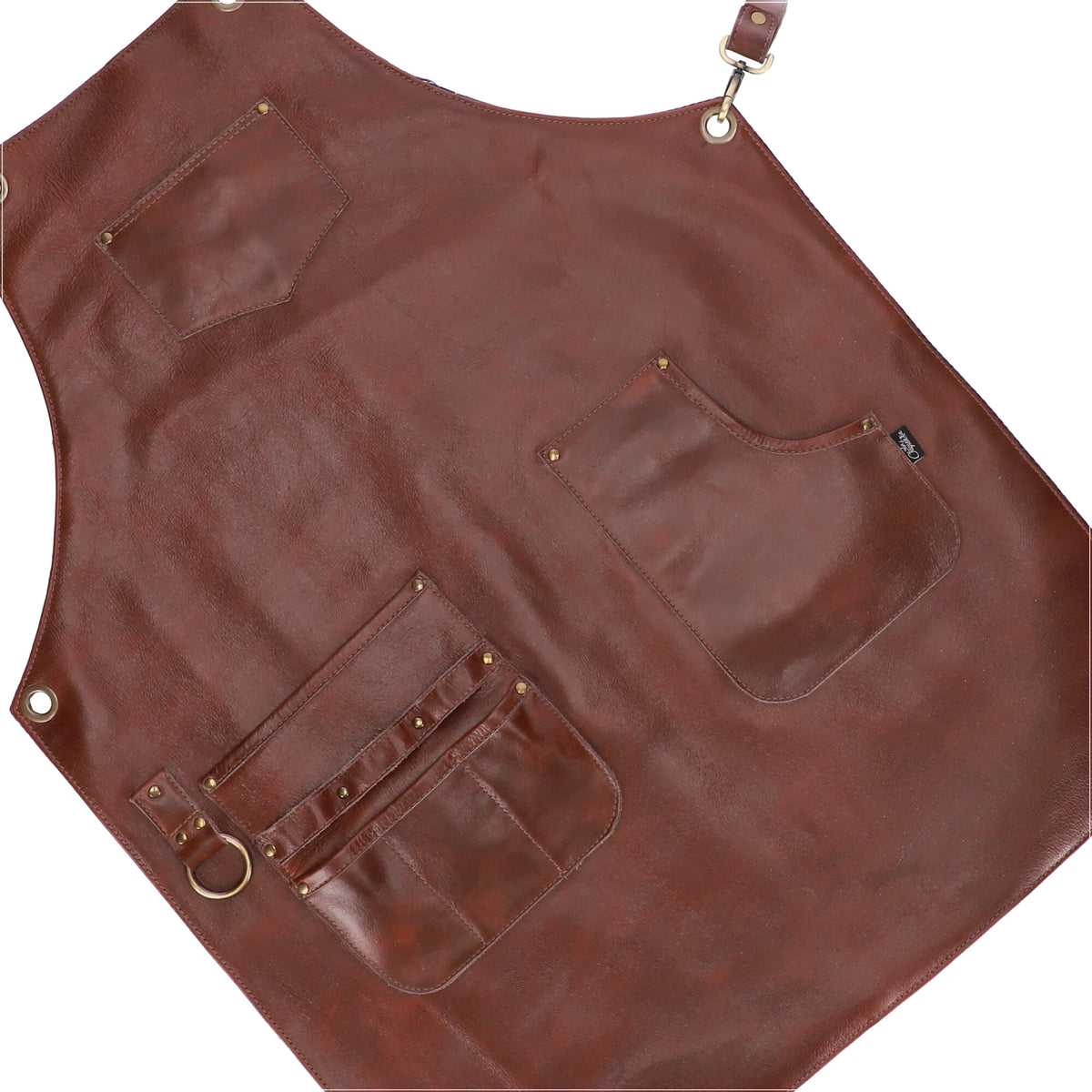 Delantal en Cuero Doble Faz Cuero y Jean Marca La Chaqueteria
