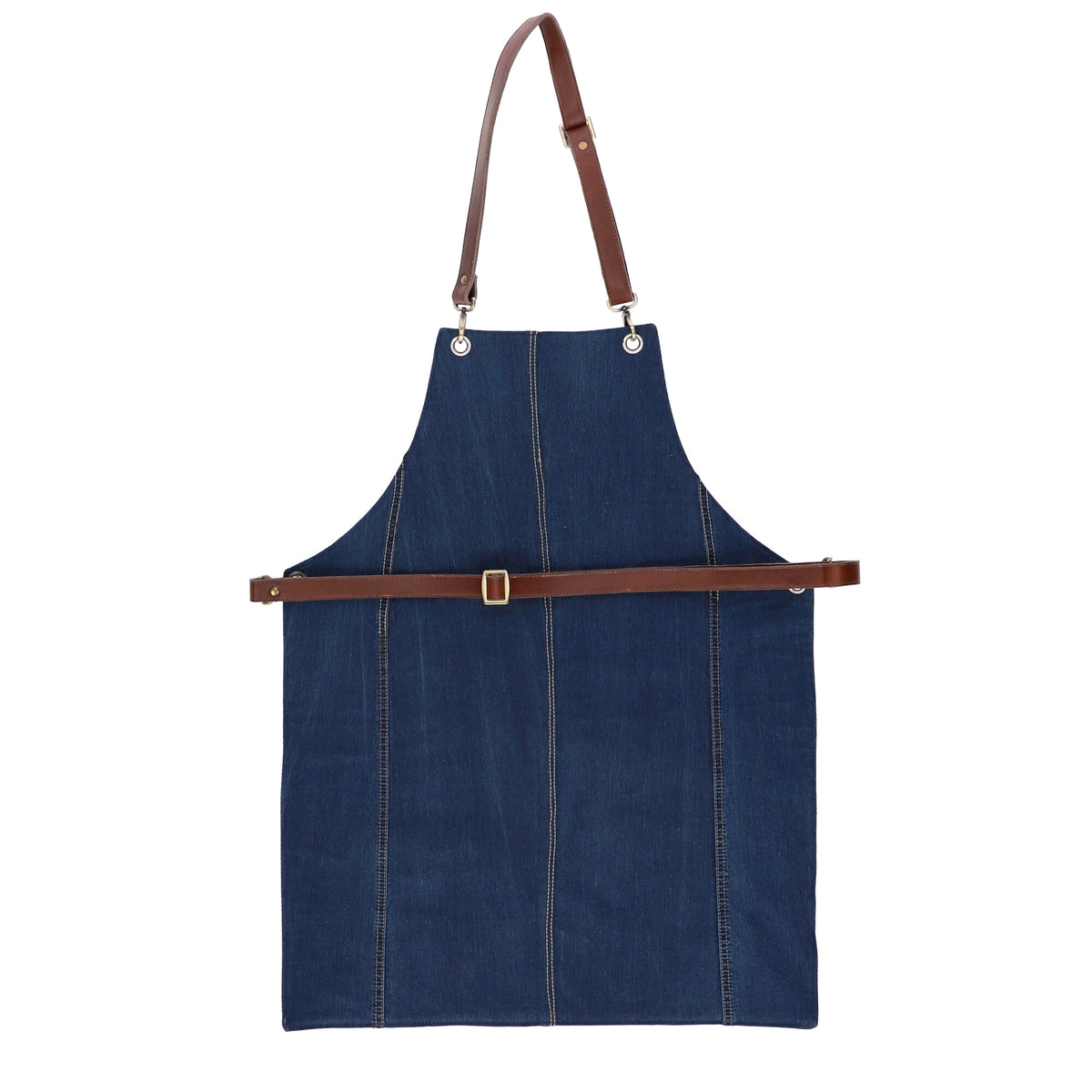 Delantal en Cuero Doble Faz Cuero y Jean Marca La Chaqueteria