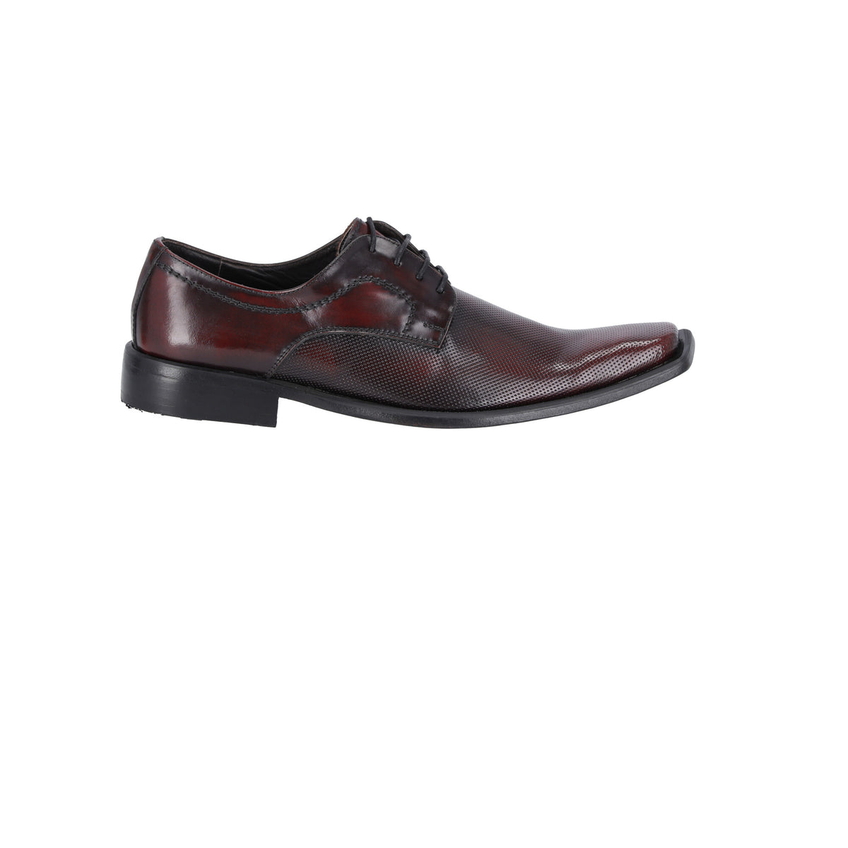 Zapato Formal de Traje Eici en Cuero Negro/Vinotinto