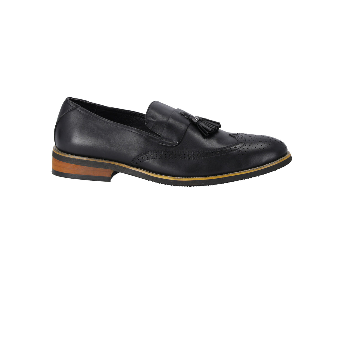 Zapato en Cuero Negro Mocasín Lchz05