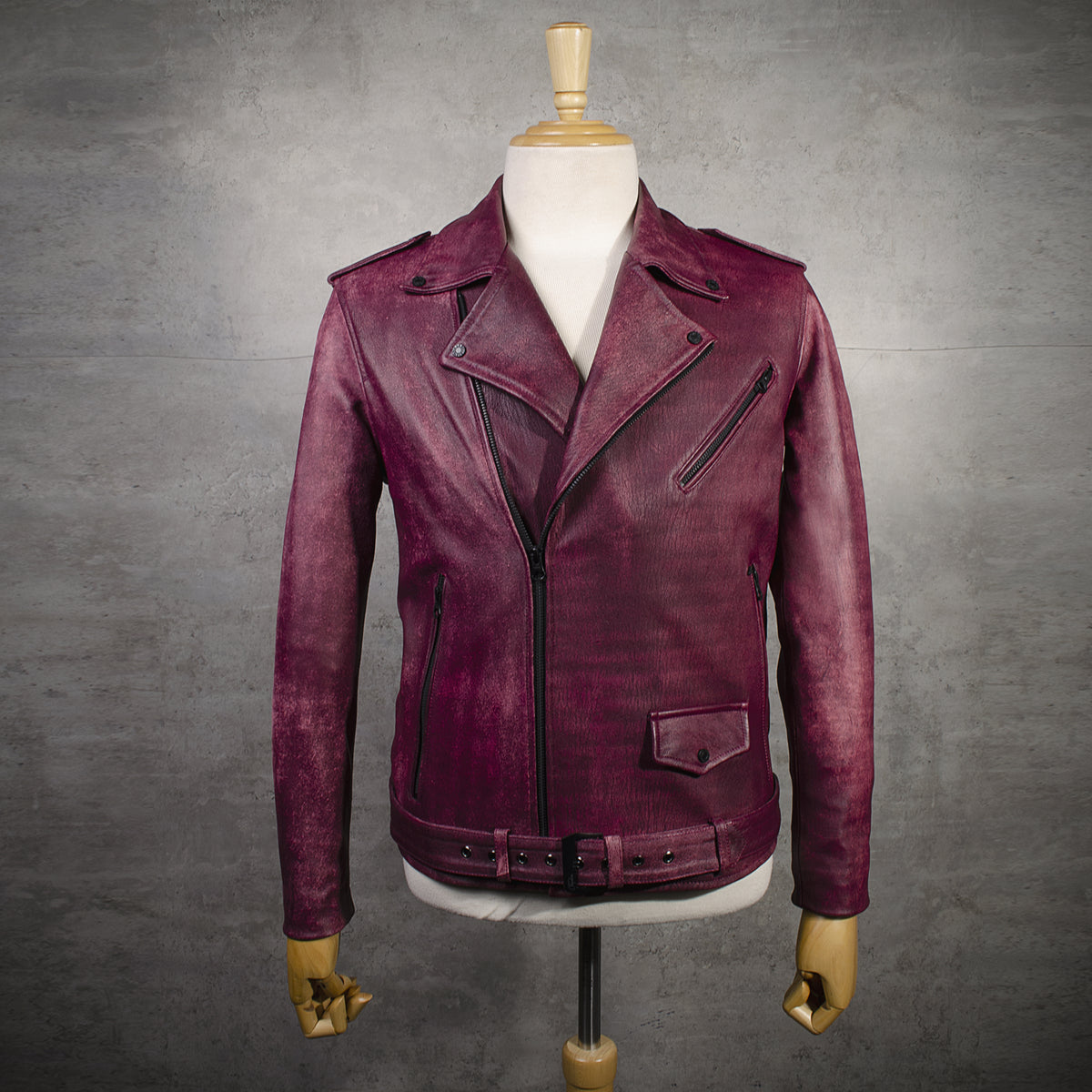 Delantero - Biker hombre Bison vino tinto