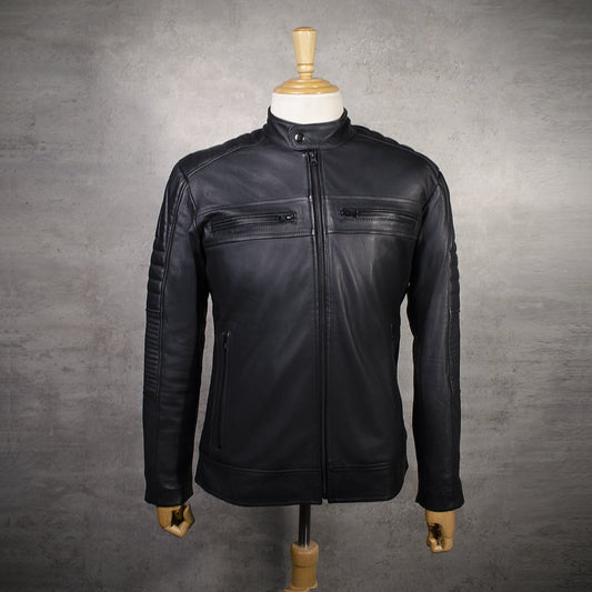 Chaqueta en Cuero Negro LCHL28